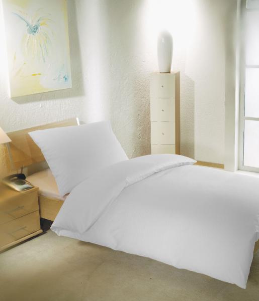 Laura weiß Hotelbettwäsche mit 2 mm-Streifen